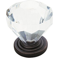 Amerock Crystal Knob with Oil-rubbed Bronze Base (Pack of 5)