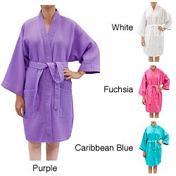 Leisureland Women's Waffle Weave Spa Robe