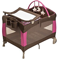 Evenflo BabySuite Select Playard in Pink Georgia Stripe