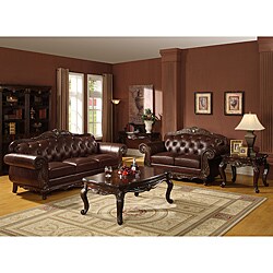 Leather Sofa and Loveseat