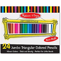 Melissa & Doug 24-piece Jumbo Triangular Colored Pencils Set