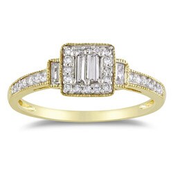10k Yellow Gold 1/3ct TDW Diamond Ring (G-H, I1-I2)