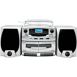 Supersonic Portable MP3/CD Player Double Cassette Recorder and AM/FM Radio with USB Input SC-2020U