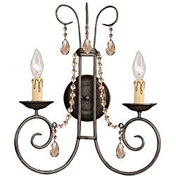 Crystorama Soho 2-Light Dark Rust FInish Wall Sconce 