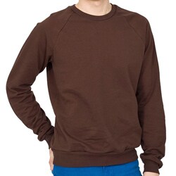 American Apparel Unisex Brown California Fleece Raglan Sweatshirt