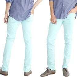 American Apparel Unisex Aqua Mint Stretch Cotton Twill Slim Pants