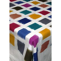 Ikat Woven 60x60-in Cotton Tablecloth (India)