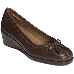 A2 by Aerosoles Women's 'Totem Pole' Dark Brown Slip-on Wedges