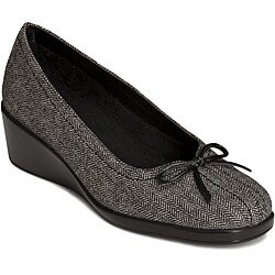A2 by Aerosoles Women's 'Totem Pole' Black Combo Slip-on Wedges