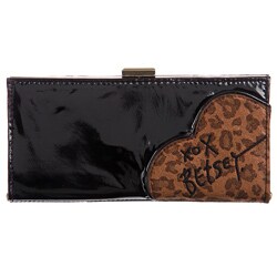 Betseyville By Betsey Johnson Leopard Heart Leather Wallet