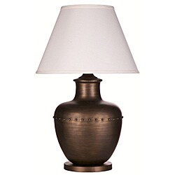 One Light Weathered Bronze Table Lamp