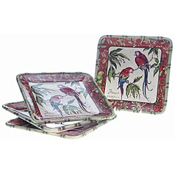 Certified International 'Bahamas' 10.75-inch Square Dinner Plates (Set of 4)