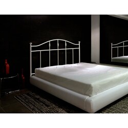 White Queen/ Full Curved Metal Headboard
