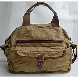 'MassTransit' 17-inch Khaki Washed Cotton Canvas Duffel Bag