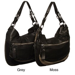 Sondra Roberts Pebble Leather Hobo Bag
