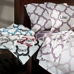 Lyon Cotton Rich Percale 300 Thread Count Queen Sheet Set