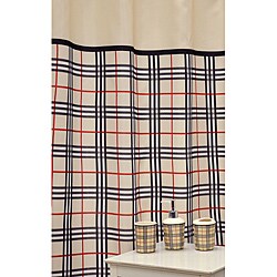  'Stylish Plaid Red' Ceramic 16-piece Bath Accessory Set