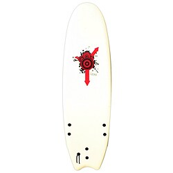 Atom White 6-foot Soft Top Surfboard