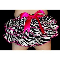 Just Girls Zebra Ruffle Bloomers and Crib Shoes Set