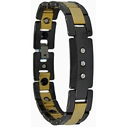 Men's Tungsten Obsessed Two-tone Cubic Zarconia Bracelet (14 mm)