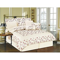 Champagne 'Enchanted Garden' 11-piece Queen Bed in a Bag with Sheet Set