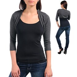 Stanzino Women's Charcoal Bolero Cardigan