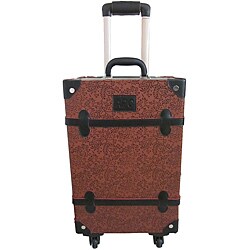 Amerileather Brown Paisley Floral Vintage 23-inch Spinner Trunk Upright