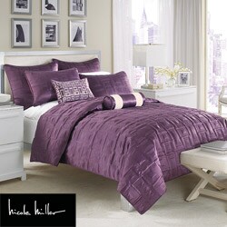 Nicole Miller City Square Blackberry Full/Queen-size Coverlet