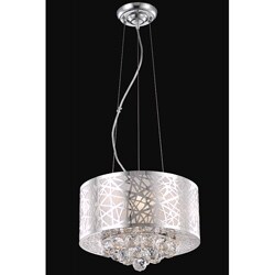 Chrome 3-Light Crystal Drop Chandelier