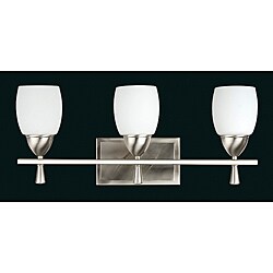 Three-Light Satin Nickel Mounted Bath Vanity
