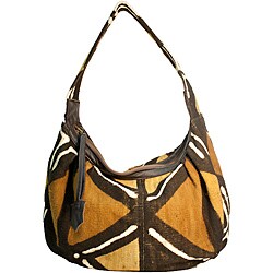 Zota Mud Cloth Hobo Bag Gold (Kenya)