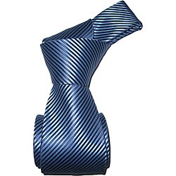 Dmitry Men's Light Blue Striped Italian Silk Tie