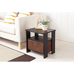 Fresno Collection End Table with Removable Fabric Storage Box