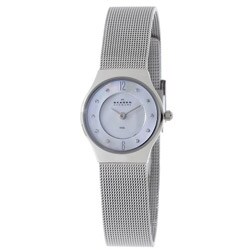 Skagen Women's Steel and Mother-of-Pearl Watch