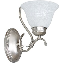 One Light Satin Nickel Wall Sconce