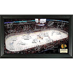 Highland Mint Chicago Blackhawks Rink Signature Framed Photo 
