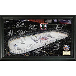 Highland Mint New York Islanders Team Autographed Framed Rink Photo 