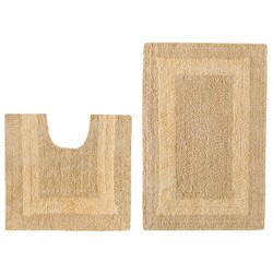 Celebration Reversible 'Race Track' 2-piece Gold Bath Rug Set