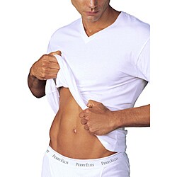 Perry Ellis 100-percent Cotton Short-Sleeve V-neck Shirt