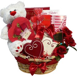 Art of Appreciation 'Valentines Treasures' Teddy Bear Gourmet Gift Basket