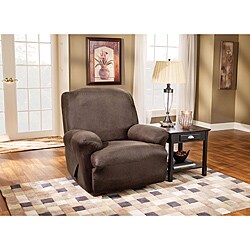 Sure Fit Brown Stretch Faux Leather Recliner Slipcover