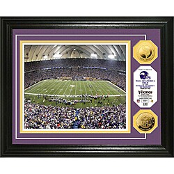 Highland Mint Minnesota Vikings Hubert H. Humphrey Metrodome 24-Karat Gold Coin Photomint