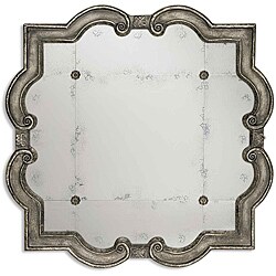 Prisca Distressed Silver Small Antique Framed Mirror