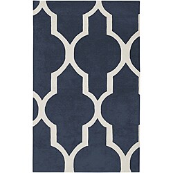 Hand-Knotted Volare Navy Area Rug (9' x 12')
