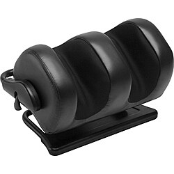 iJoy Black Faux Leather Ottoman 2.0 Calf and Foot Massager (Refurbished)