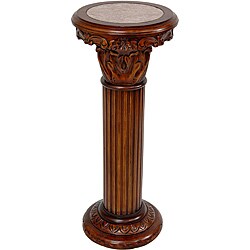 Wood 36-inch Lydian Column Pedestal Stand (China)