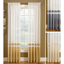 Top-down Reversible 95-inch Silk Banded Sheer Curtains