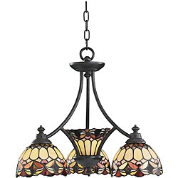 Aztec Lighting Tiffany-style 4-light Bronze Chandelier