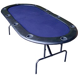 Bi-Fold Blue 84-inch Texas Hold'em Poker Table