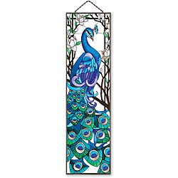 Joan Baker Hand-painted 'Peacock' Art Panel